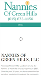 Mobile Screenshot of nanniesofgreenhills.net